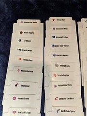 30 x Tall Sports Card Team Dividers with 30 NBA Teams Logos