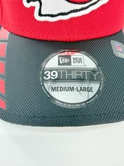 Kansas City Chiefs New Era Hat Cap 39Thirty Size M/L Stretch Fit Black Red NWT