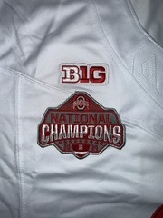 Jeremiah Smith Ohio State National Championship Gold OSU 4 White Jersey Buckeyes