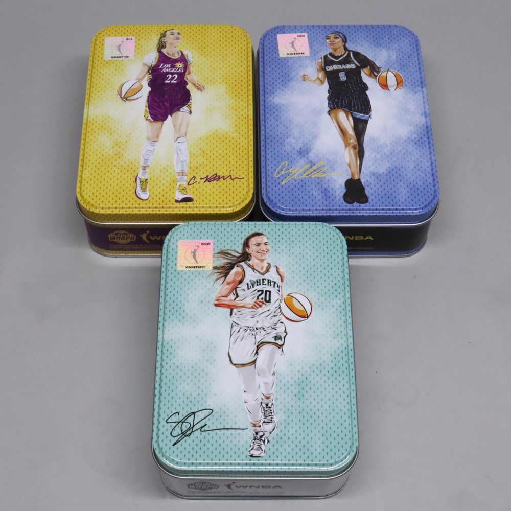 Cameron Brink Sabrina Ionescu Angel Reese WNBA 2024 Collectors Set 3 Empty Tins