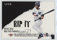 2001 Fleer Premium Grip It and Rip It Derek Jeter Roger Clemens #1GR HOF sh7