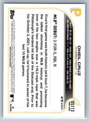 2022 Topps Update #US113 Oneil Cruz