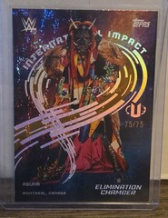 2025 Topps Universe WWE – International Impact Asuka #IIM-16 Gold Stone 75/75