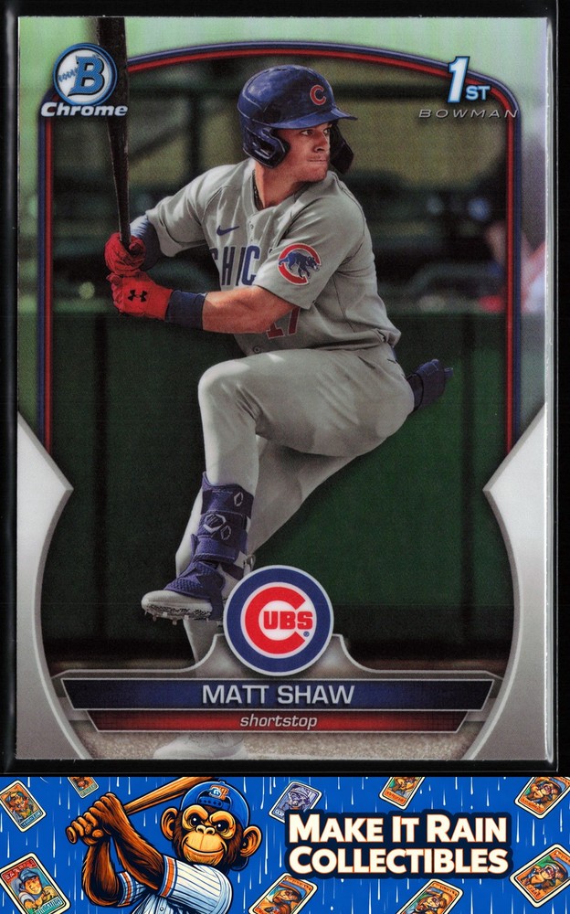 Matt Shaw 1st 2023 Bowman Draft Chrome Refractor #BDC-33 Chicago Cubs