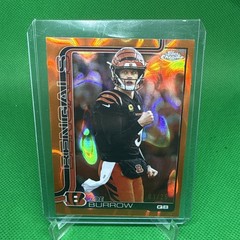 2025 Topps Chrome #61 Joe Burrow Orange Lava 1/25 Bengals CASE HIT