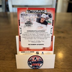 Luke Hughes Opeechee Platinum 25-26 red Rainbow Autographs