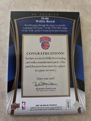 Willis Reed⚡️2007-08 UD Premier Stitchings Jersey Patch /25 🏀 NEW YORK KNICKS