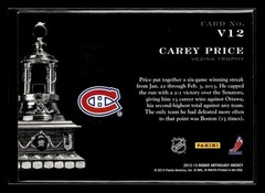 2012-13 Panini Rookie Anthology – Vezina Contenders – #V12 Carey Price
