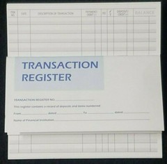 Checkbook Transaction Registers 2022 2023 2024 Bank Deposit Debit Book Record