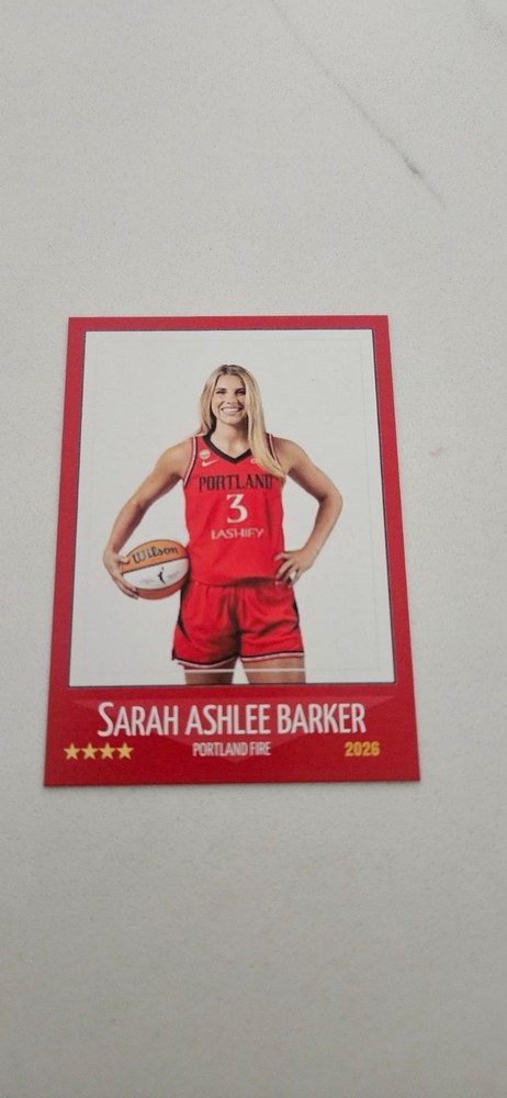SARAH ASHLEE BARKER 2026 PORTLAND FIRE CARD # 1 WNBA