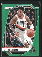 2024-25 Panini Prizm #45 Anfernee Simons Prizms Green