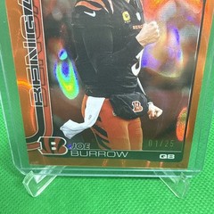 2025 Topps Chrome #61 Joe Burrow Orange Lava 1/25 Bengals CASE HIT