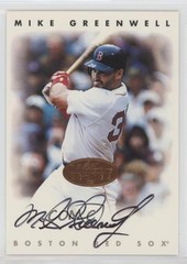 1996 Leaf Signature Series Bronze Mike Greenwell Auto 0o9