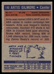1972-73 Topps Artis Gilmore Rookie Kentucky Colonels #180