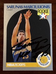 1990-91 NBA Hoops Sarunas Marciulionis Rookie In Person Auto Warriors #115
