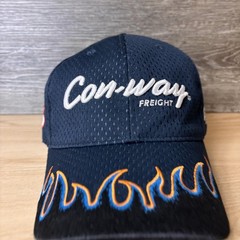 Con-way Freight Hat Cap Strap Back Mens Navy Black NASCAR Racing 2008 Raybestos