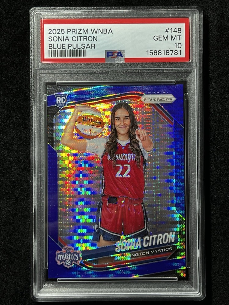 2925 Prizm WNBA #148 Sonia Citron – Blue Pulsar Variation /199 – (RC) PSA 10
