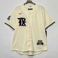 Texas Rangers Baseball Jersey, Blank, Embroidered, Beige, Sizes S/M/L/XL/2XL/3XL