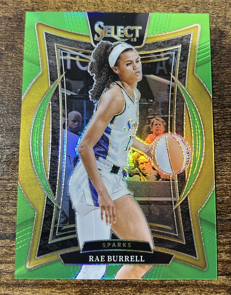 2025 Panini Select WNBA Rae Burrell Neon Green 38/75 Los Angeles Sparks