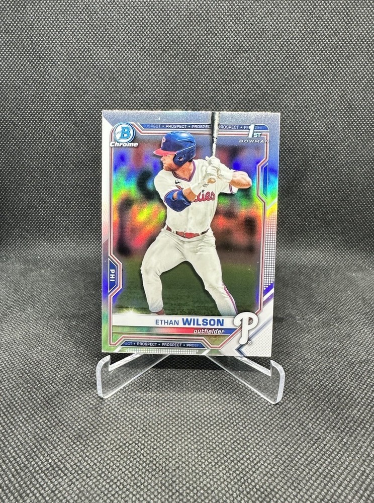 2021 Bowman Draft Ethan Wilson Chrome Refractor 1st Bowman #BDC-140