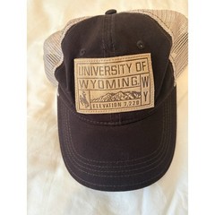 University Of Wyoming Cowboys Leather Patch Vented Netting Champion Hat
