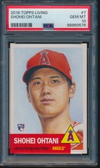PSA 10 SHOHEI OHTANI/OTANI 2018 TOPPS LIVING PORTRAIT LA DODGERS RC GEM MINT