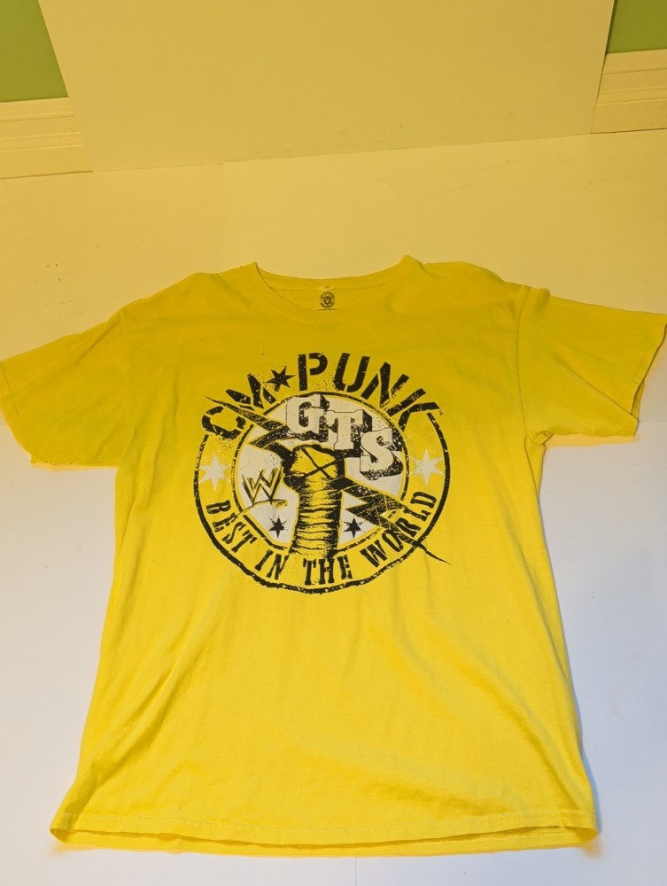 CM Punk GTS Best In The World Official WWE Large T-Shirt Excellent