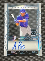 2022 Leaf Trinity #CA-AR1 Alexander Ramirez Clear Autographs Foil Platinum /25