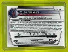 Tyler Bremner 2025 Bowman Draft Chrome Prospect Auto Refractor /499
