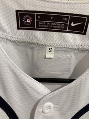 Nike Tampa Bay Rays MLB Major League Baseball Jersey White Navy Blue Size S