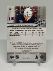 2025-26 Upper Deck Extended Series 4 Nations USA Outburst Silver Matthew Tkachuk