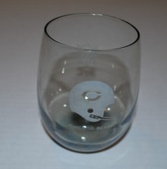 VINTAGE 1970&rsquo;S MOBIL OIL CHICAGO BEARS NFL COCKTAIL GLASS – RARE – 2.8&Prime; X 4.3&Prime;