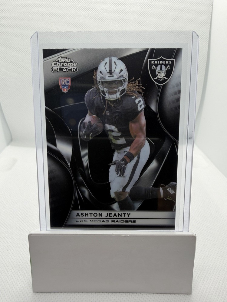 2025 Topps Chrome Black Ashton Jeanty RC Rookie #125 Las Vegas Raiders