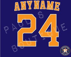Houston Astros Lettering Kit for Authentic Navy 2023 Jersey – ANY NAME & NUMBER