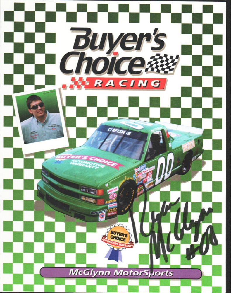 Sports Pub: Ryan McGlynn #00 NASCAR Truck Hero Card-1999-Autographed by Ryan-…