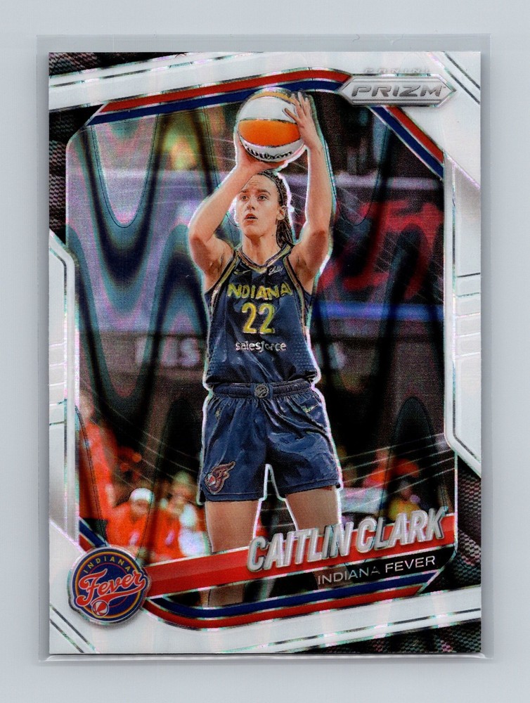 2025 Panini Caitlin Clark White Seismic Prizm #22 Indiana Fever WNBA