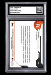 2026 Topps NOW Max Clark Rookie Card #505 Detroit Tigers Debut Mint Graded 10