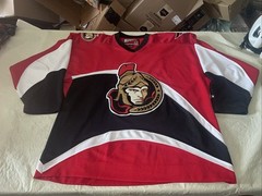 Ottawa Senators Alternate Jersey Mens Xl Red Pro Player Clean Vintage 90S Wave