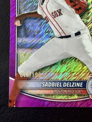 2025 Bowman Chrome Sadbiel Delzine 1st Fuchsia Shimmer Refractor /199 #BCP-235