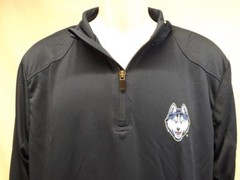 New UCONN Huskies Adult Mens Sizes M-L-XL-2XL Navy 1/4 Zip Jacket