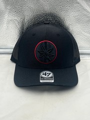 Ohio State Buckeyes NCAA &rsquo;47 Brand Black Trucker Adjustable Snapback Hat