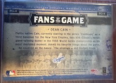 2005 Donruss Fans of The Game- #FG-4 Dean Cain Los Angeles Dodgers