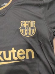 FC Barcelona 2020/2021 Football Shirt Away Black Soccer Jersey – Messi #10 – S