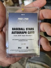 Topps 2026 Series 2 Fred Lynn Baseball Stars Auto #BSA2-FL Green 22/99 Red Sox