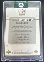 1999 Upper Deck Century Legends Epic Signatures Oscar Robertson