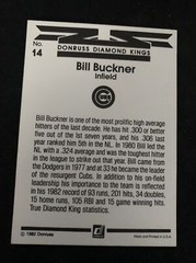 1983 Donruss Diamond Kings Card #14 Bill Buckner Chicago Cubs NmMt Free Shipping