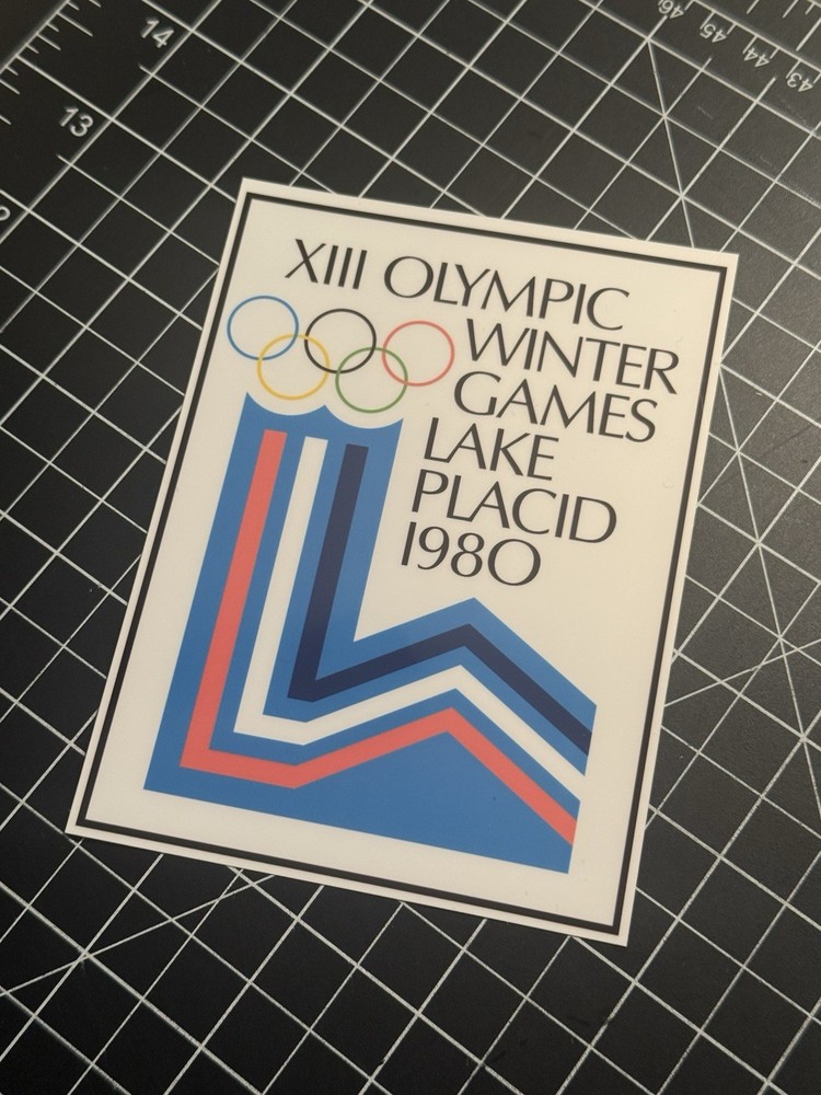 3 SIZES – Lake Placid 1980 XIII Olympic Winter Games Decal Miracle Team USA GOLD