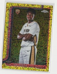 2025-26 Topps Chrome Update Image Variation Derik Queen RC Gold Speckle /50 #163