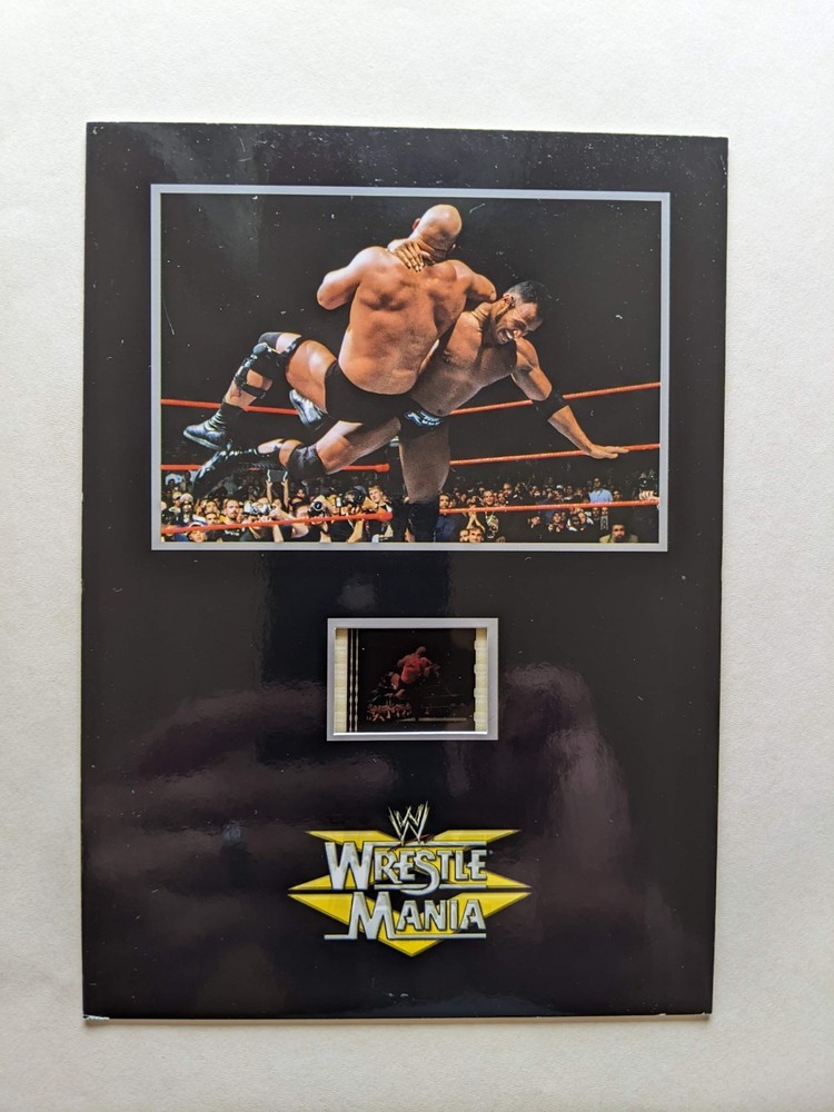 WWE WWF WRESTLEMANIA XV 15 SENITYPE FILM CELL Wrestling Dwayne Johnson StoneCold