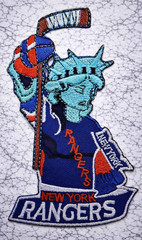 NEW YORK RANGERS NHL HOCKEY EMBROIDERED IRON ON PATCH 2.5&Prime; X 3.75&Prime; FREE SHIPPING